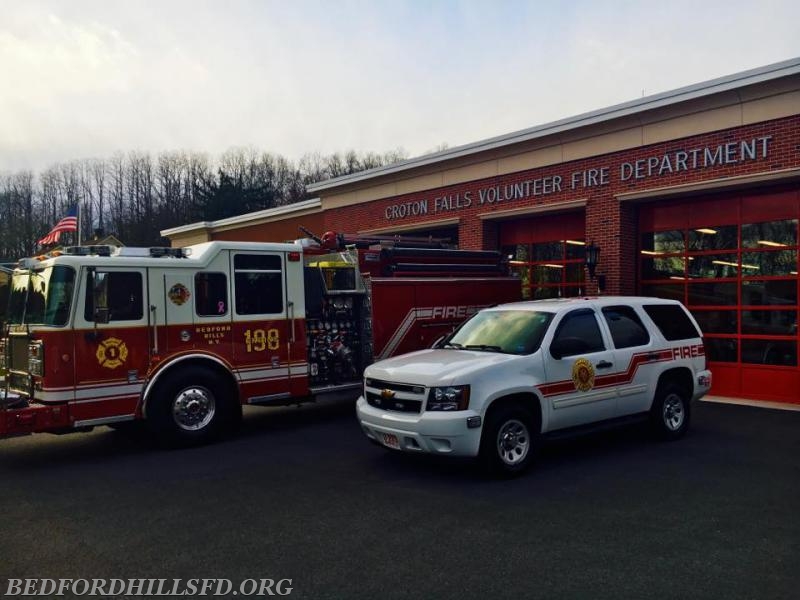 Engine 198 and Car 2033 (U203) on standby at CFFD HQ 3/9/2017